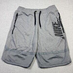 Nike Shorts Mens M Gray Athletic 34 Waist 10 Inseam Drawstring
